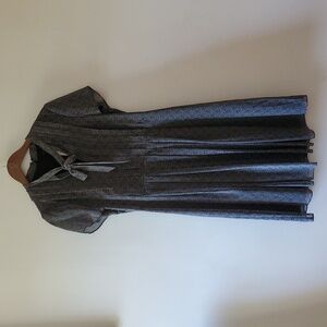 Herringbone Tie-Neck Dress - Ann Taylor